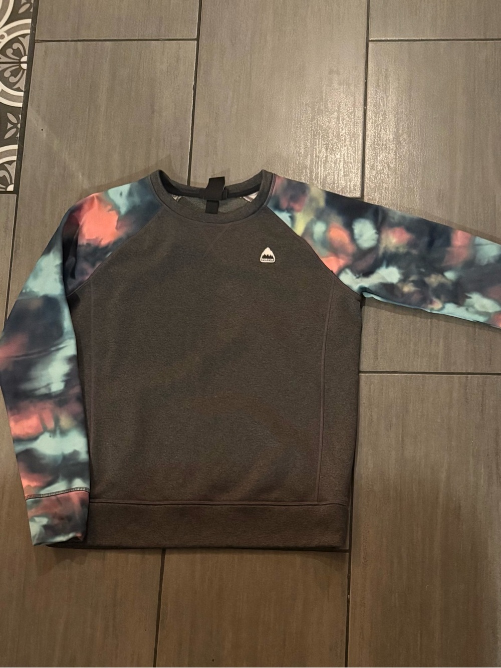 Burton Men’s Small Fleece Pullover – Unisex Tie Dye Snowboard Sweater